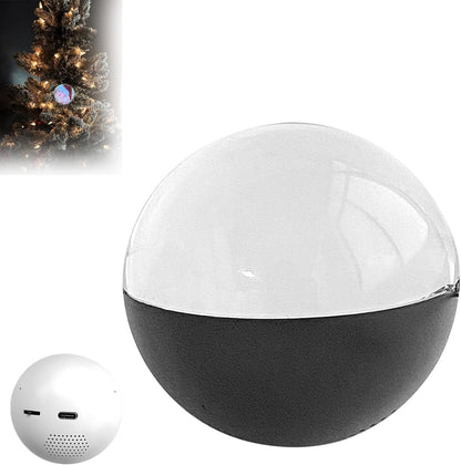 Christmas Memory Orb, Xmas Memory Sphere Ultrasound Ornament, Electronic Crystal Ball Video Player, WiFi 3D Orbs Ball, Uploadable Videos &Photos(Black,Ordinary)
