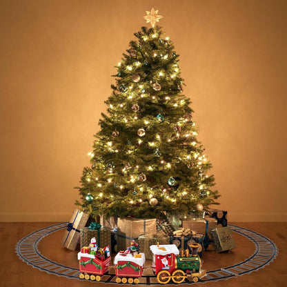 Christmas Locomotive Toy Train Set for Christmas Tree Decoration Santa Train Train with Music and Light Party Supplies
