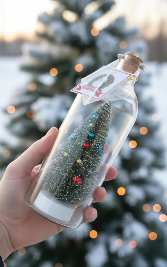 Mr. Christmas Christmas in a Bottle 8" - Musical Glass Bottle with LED Lights