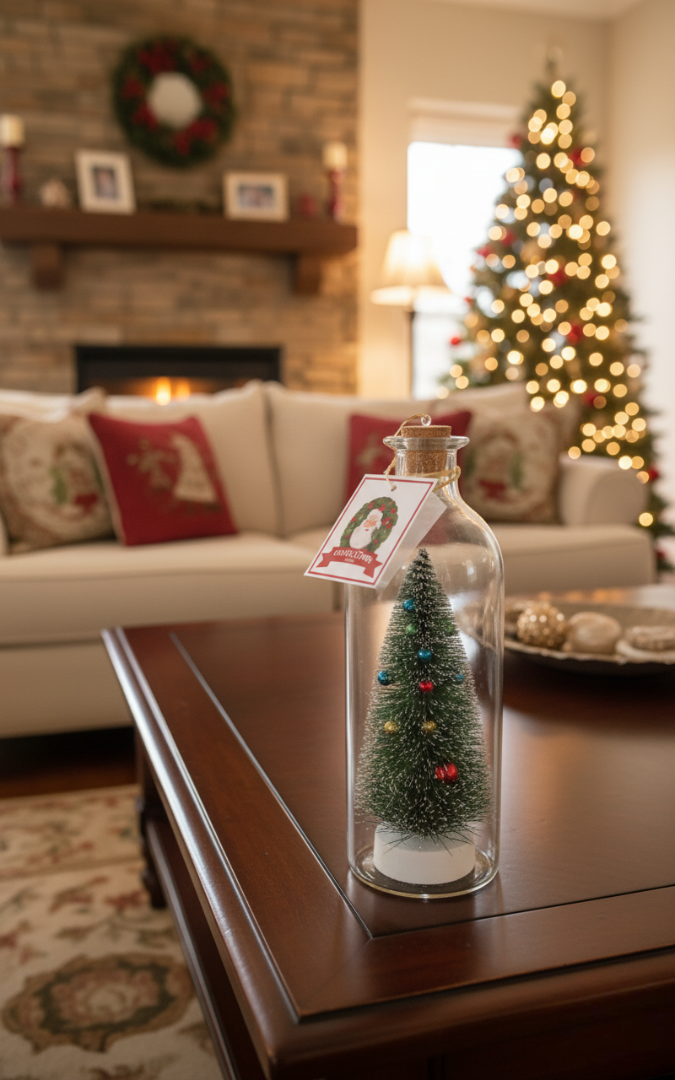 Mr. Christmas Christmas in a Bottle 8" - Musical Glass Bottle with LED Lights