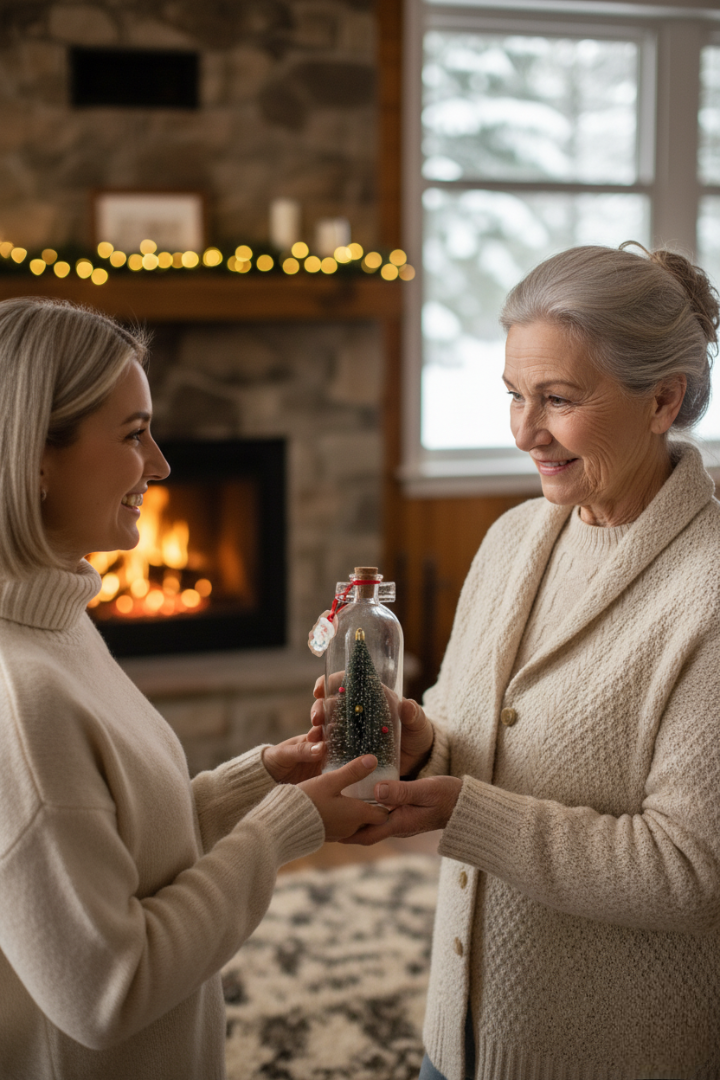 Mr. Christmas Christmas in a Bottle 8" - Musical Glass Bottle with LED Lights