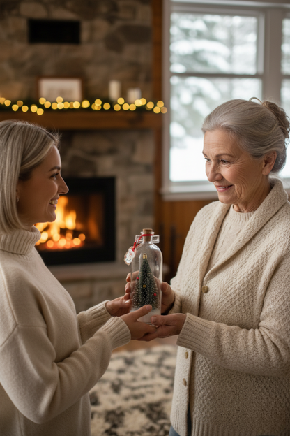 Mr. Christmas Christmas in a Bottle 8" - Musical Glass Bottle with LED Lights