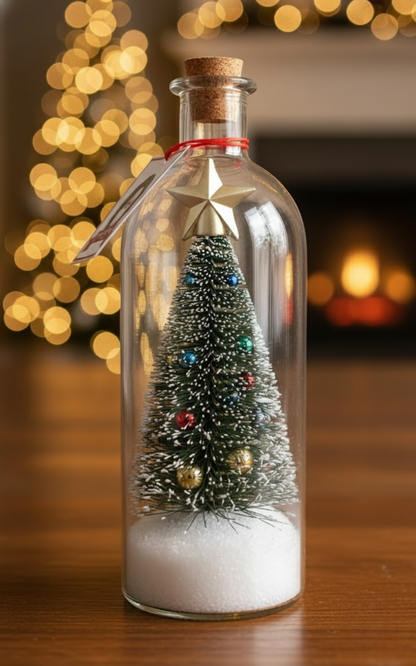 Mr. Christmas Christmas in a Bottle 8" - Musical Glass Bottle with LED Lights
