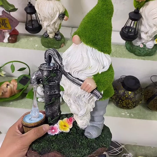 Whimsical Solar Goblin Statue for Garden – Large Resin Outdoor Figurine with Lantern Light, Funny Yard Decoration for Lawn, Porch & Patio