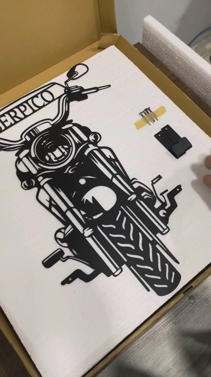 PLTZCRAFT Custom Motorcycle Helmet Holder Metal Art, Personalized Motorcycle Sign, Motorbike Gifts for Men, Guy, Fathers Day, Boyfriend, Dads, Biker Lovers Helmet Gift